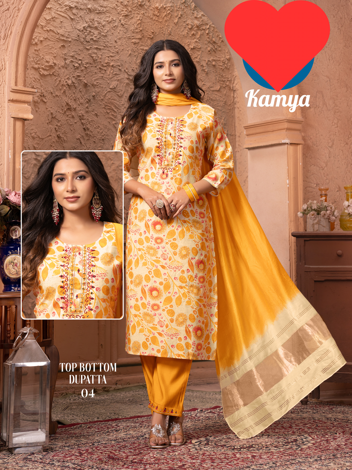 Light Yellow Floral Shalwar