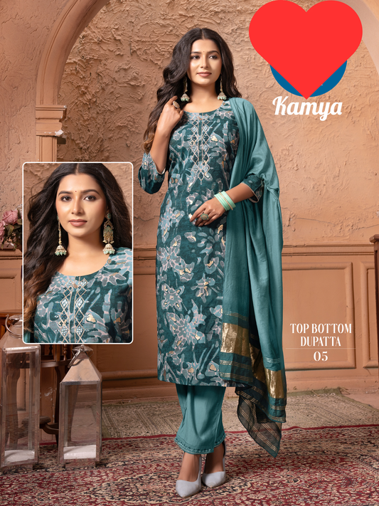 Light Blue Floral Shalwar