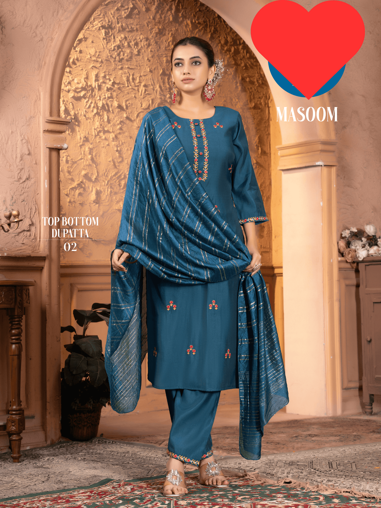 Masoon Blue Shalwar